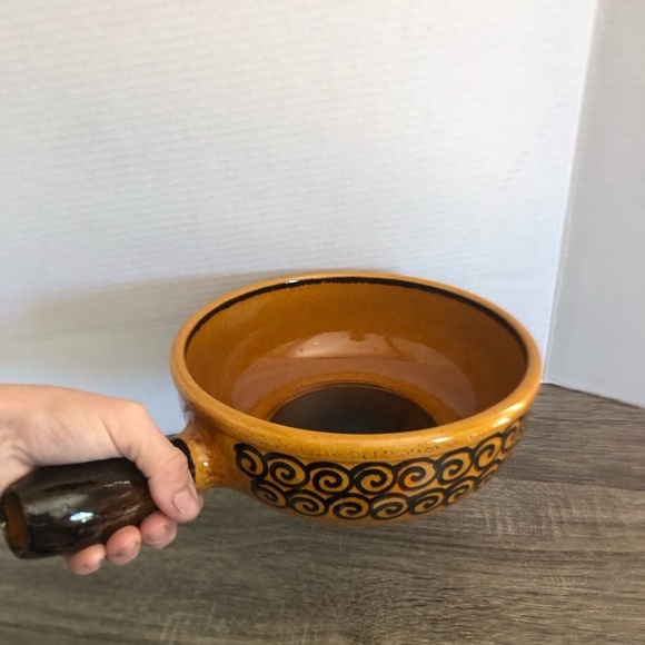 Vtg Landert Stoneware Fondue Pot - Picture 4 of 10